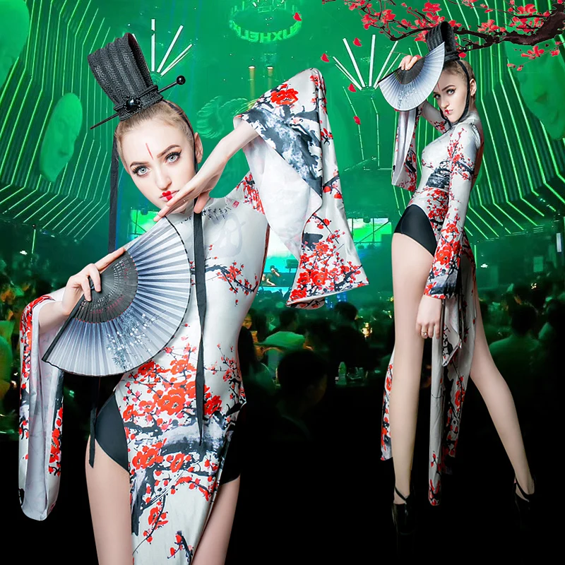 

Sexy Cheongsam dresses chinese style jazz DJ DS Performance Costume halloween party cosplay dance wear