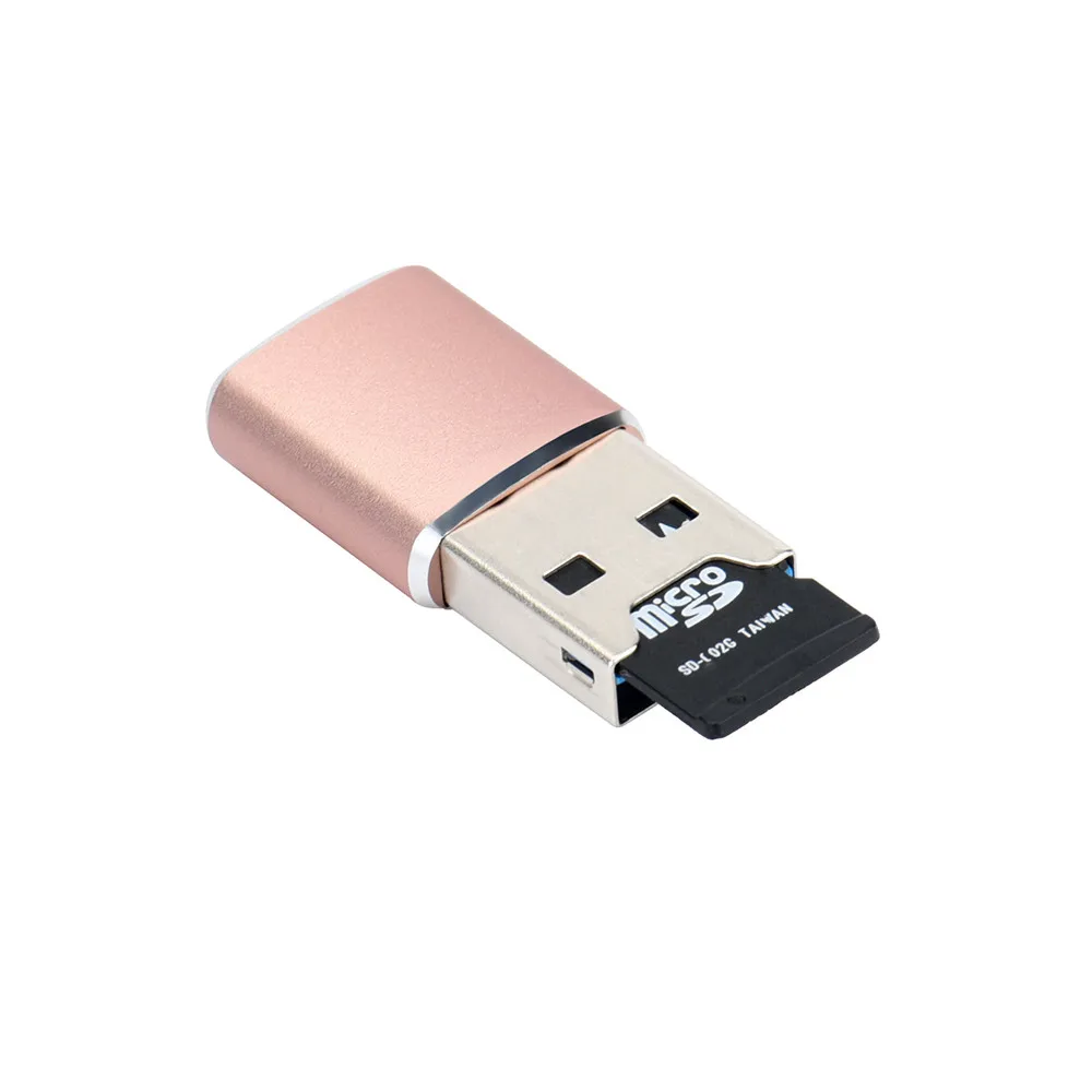 Ouhaobin мини-кард-ридер адаптер USB 3,0 ридер/MICRO SD/SDXC алюминиевый TF кард-ридер для USB внешних компьютерных аксессуаров - Цвет: RG
