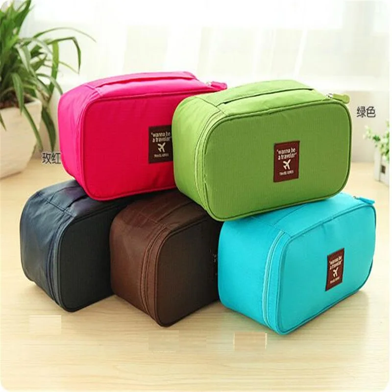 New Zipper Travel Pouch Wash Bag Storage Bags Polyester Fiber Makeup