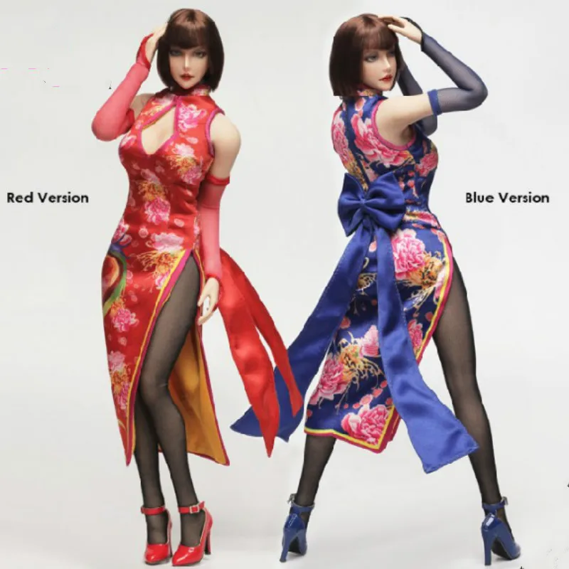 

Flirty Girl 1/6 Sexy ANNA WILLIAMS Cheongsam + Head Sculpt Set for 12inch Phicen Tbleague Jiaoudoll Action Figure DIY
