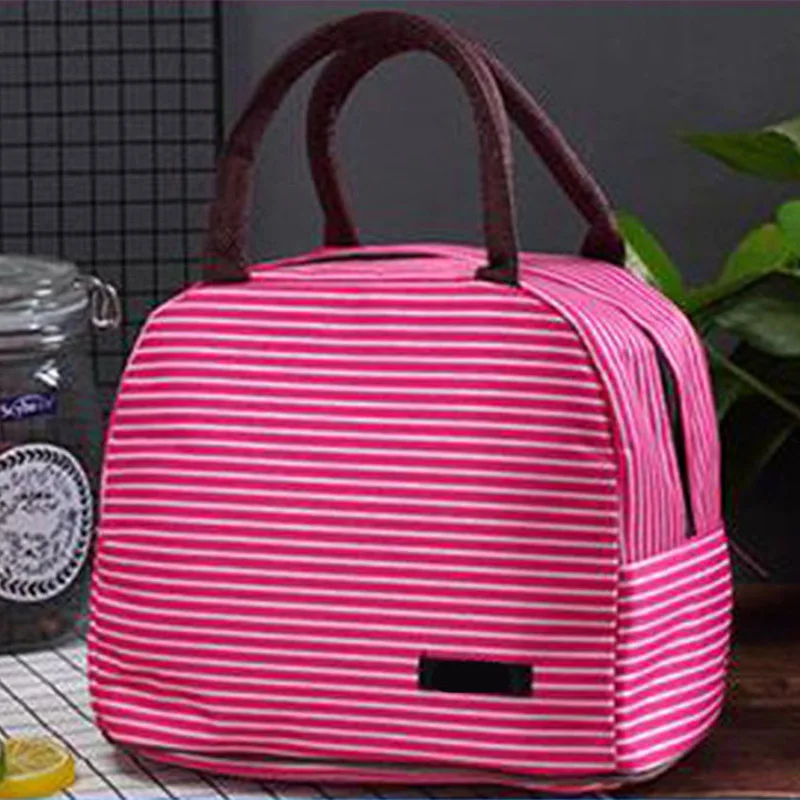 Baby Food Insulation Bag Feeding Milk Bottle Keep Warm Canvas Picnic Bags New Fashion Stripe Portable Women Travel Tote BB5048 (9)