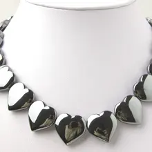 Красивое высокое качество 20 мм в форме сердца гематит 17 дюймов ожерелье-7012 особенный эффект для сна /розничная