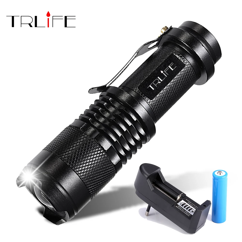 Led Flashlight Q5 T6 L2 Mini Portable Torch Adjustable Zoom Flash Light ...