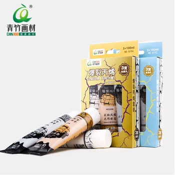 

Crackle Acrylic Paint Burst Painting Pigment Set 3*100ml Acrylic Paint Wall Painting Brain Storming