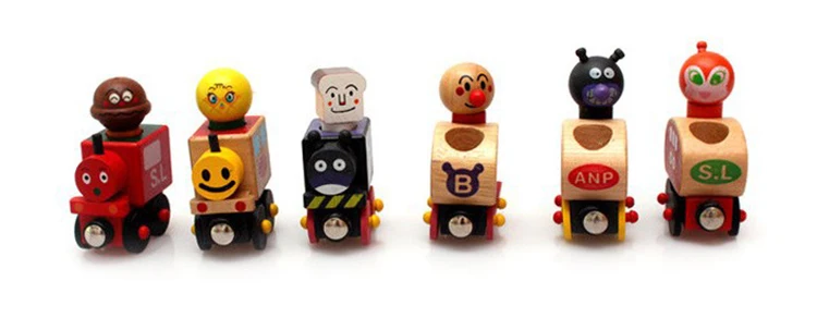 Детские деревянные игрушки игрушечные машинки 6 шт. волшебный поезд хлеб Surperman развивающая настольная игры маленький для детей Подарки