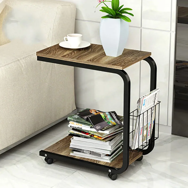 tea table side end table for office coffee table magazine shelf small table movable living room bedroom furniture