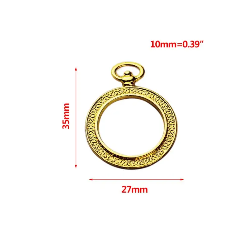10 шт. карманные часы форма металлическая рамка поделка рукоделие Изготовление УФ Подвеска из эпоксидной смолы ювелирные изделия