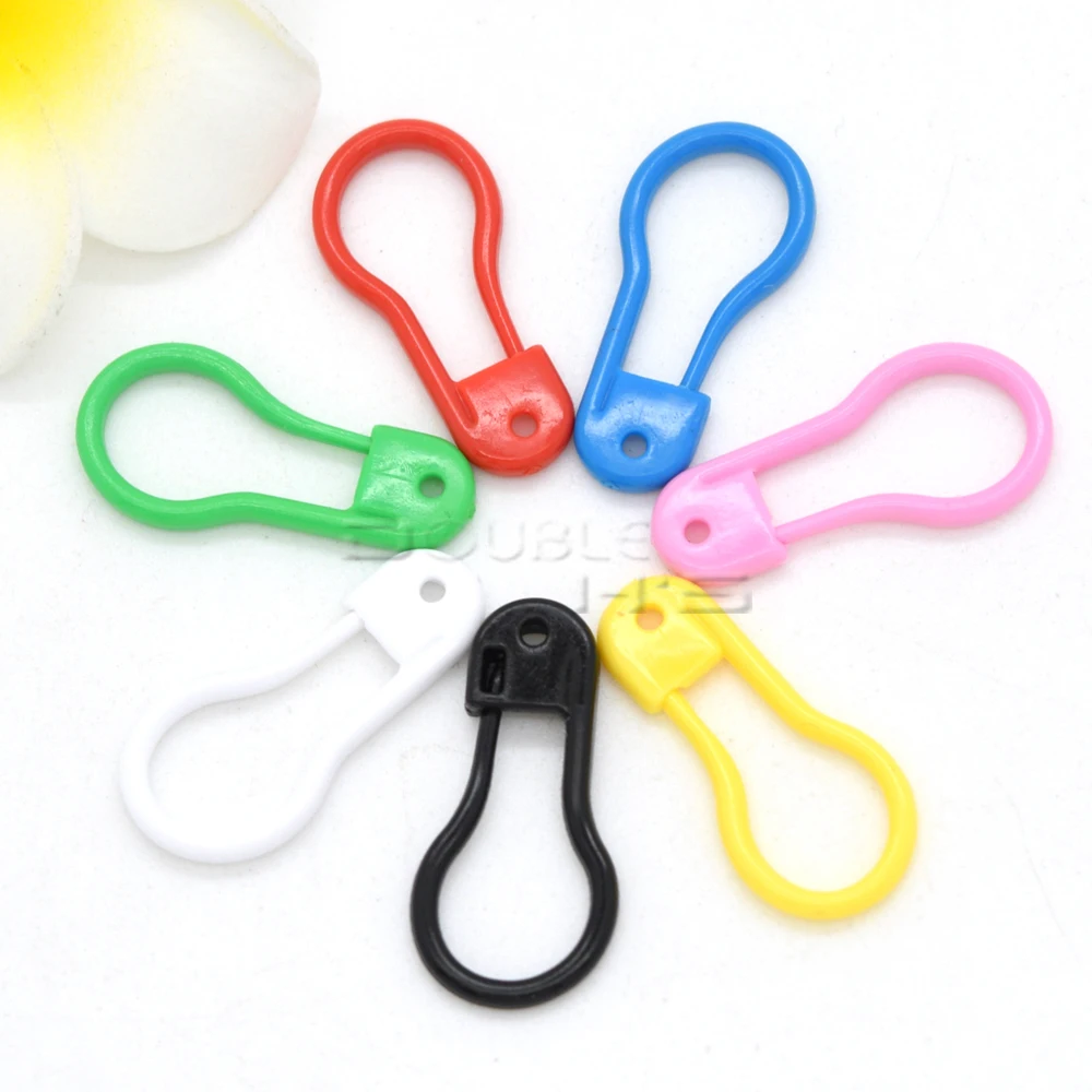 

200pcs/lot 7/8"Length Colorful Plastic Safety Pins For Label Tags Fasteners Charms Baby Shower