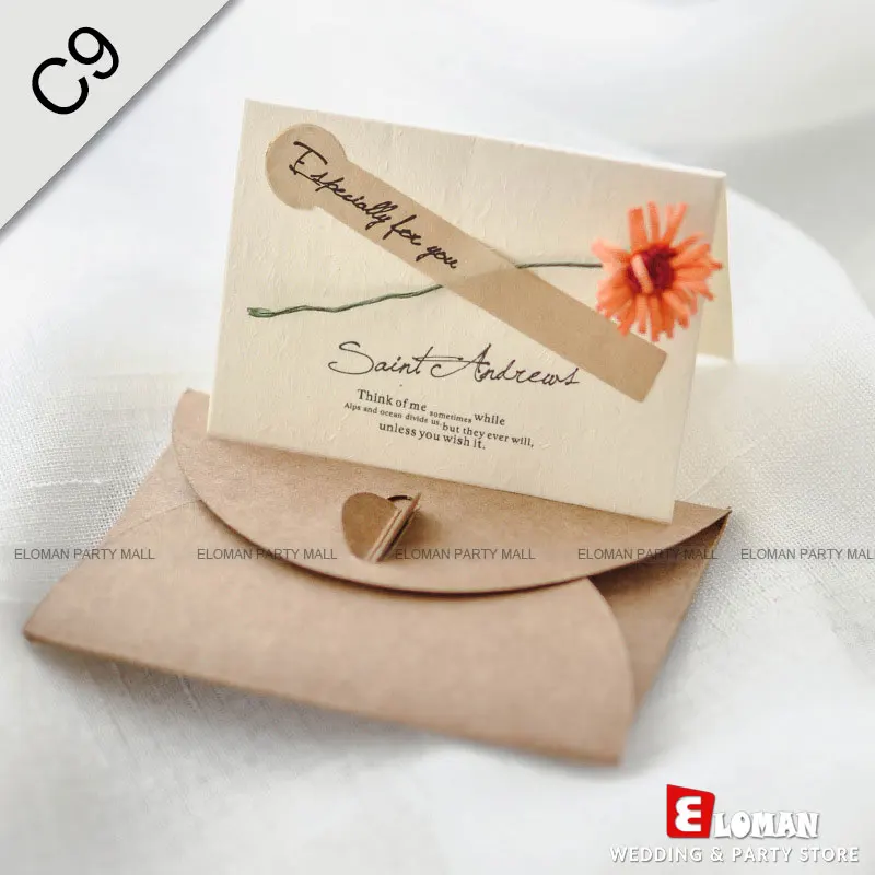 C9-OrangeDaisy-25pcs creative wedding invitation flower bridal shower invitations birthday party invitation card flower birthday party invitations fancy wedding invitations marriage 
