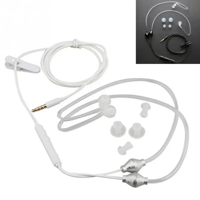 In Ear Stereo Air Tube Anti radiation Headset Radiation Proof Earphone