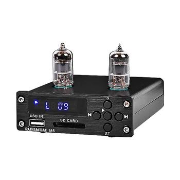 

PJ.MIAOLAI HIFI 6J1 Tube Preamplifier MP3 Lossless Music Player Decoder Electron Tube Audio Preamp For Home Sound Amplifier