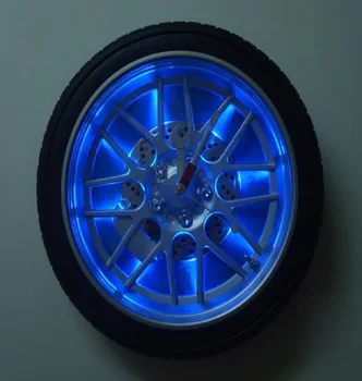 

2016 New 14inch large fashion creative digital watch exotic personalized gifts wall clock plastic tire clock living room decor