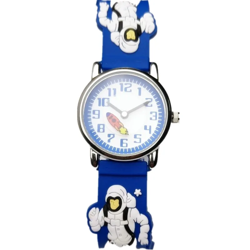 WILLIS модные детские часы мультфильм астронавт силиконовый браслет синий ремешок для часов детские часы подарок для мальчиков спортивные