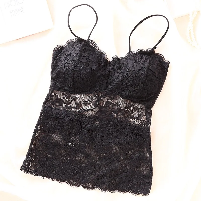 New 2019 Women Bra Push Up Black White Floral Lace