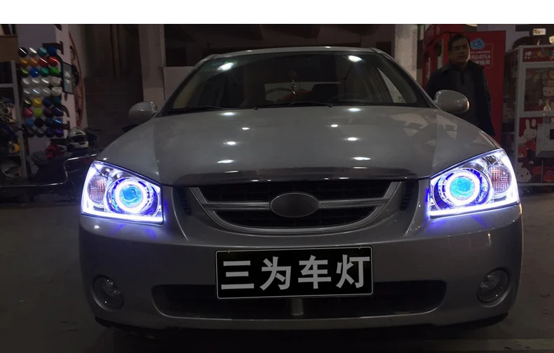 Doxa автомобильный Стайлинг для kia фары для Cerato s 2005-2007 фары для Cerato DRL Hid головная лампа Angel Eye Bi Xenon аксессуары