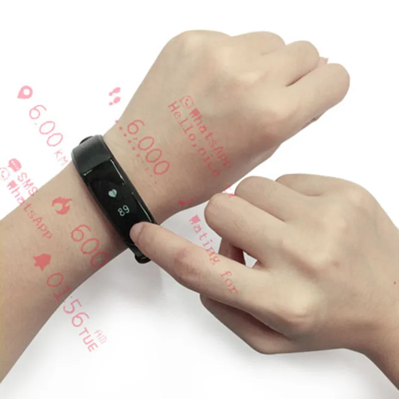 New ID101HR Smart Band ID101 Wrist Bracelet fitness tracker heart rate monitor c