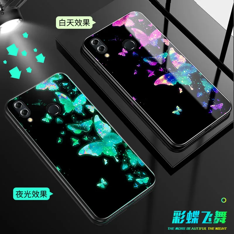 Светящийся стеклянный чехол для Xiaomi Mi 9 A3 Lite CC9 E задняя крышка se mix 2S redmi note 8 7 K20 pro