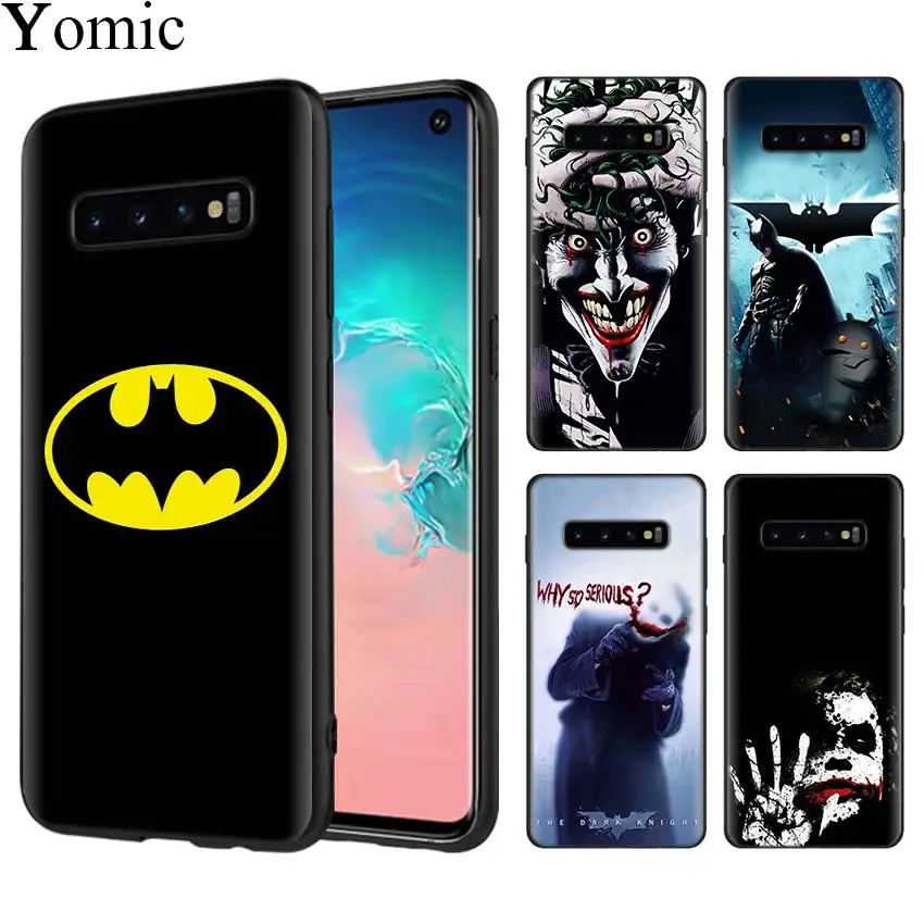 

Batman Dark Knight Joker Black Phone Cases for Samsung Galaxy S10 S10e S7 S8 S9 S10 Plus S7edge Note 9 8 Soft Case Cover