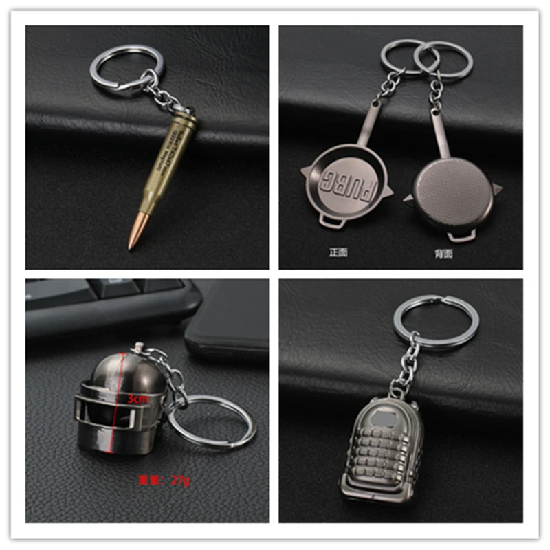 

Hot PUBG Playerunknown's Battlegrounds Chaveiro Weapons Llaveros Model Keychain Holder For Souvenir Cosplay Props Key Ring