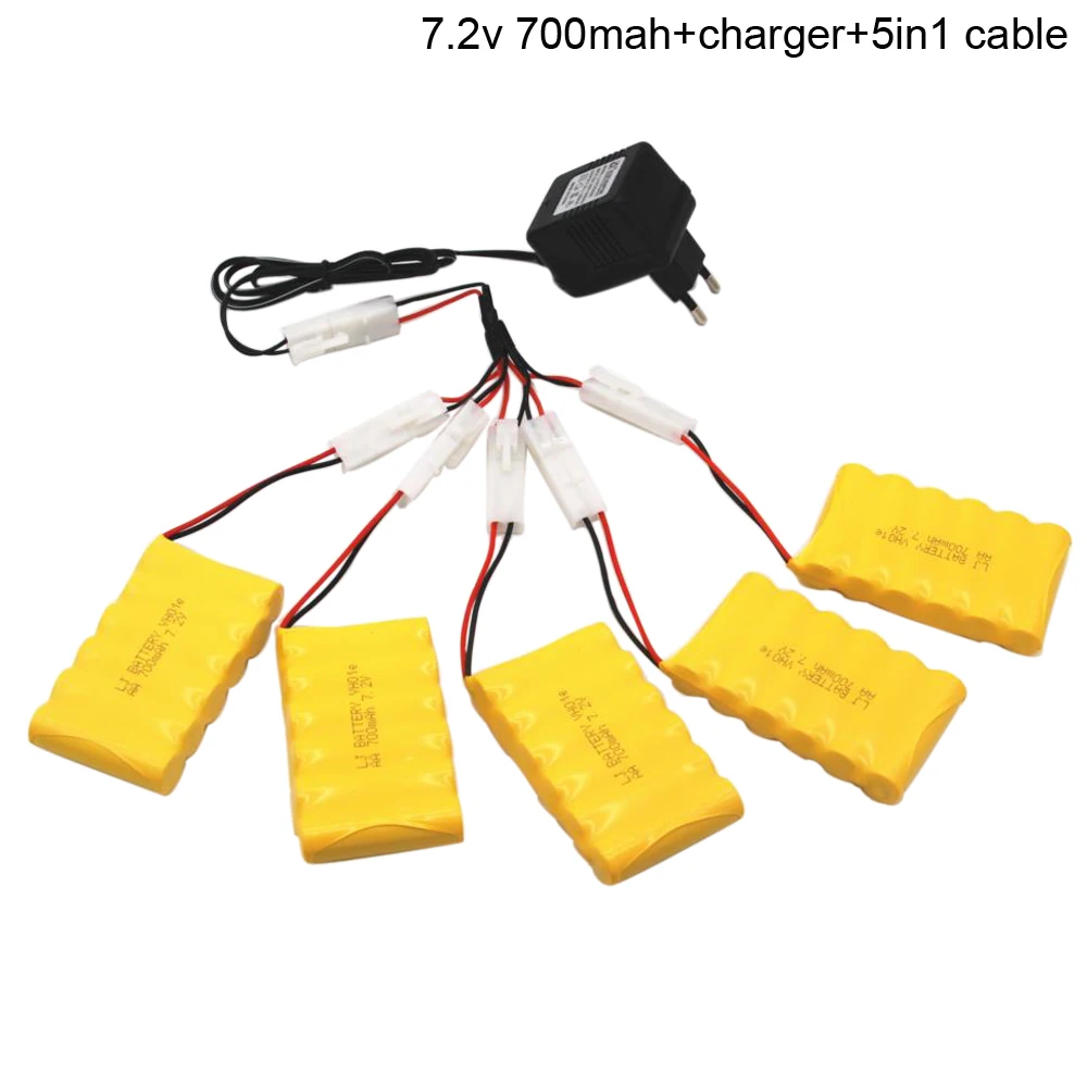 7.2v 700mah AA NI CD Battery With Charger for Telerobot boat Remote