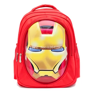 

New Iron Man Boys School Bags Kids Backpack Bag For Children Gifts