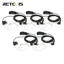 5 шт. RETEVIS 2 PIN скрытый акустический трубный микрофон для рации