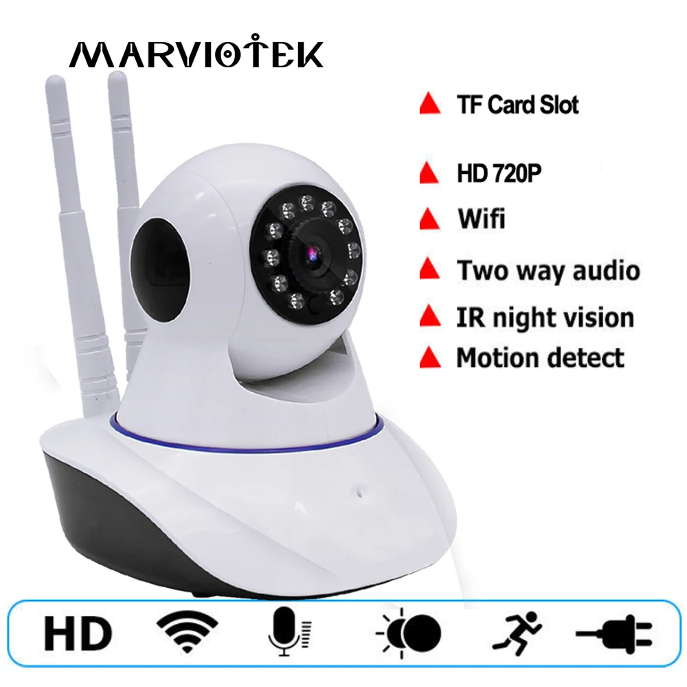 

720P IP Camera WiFi Wireless Mini Camera HD Night Vision CCTV Camera 1080P Baby Monitor WiFi P2P IR Home Security Two Way Audio