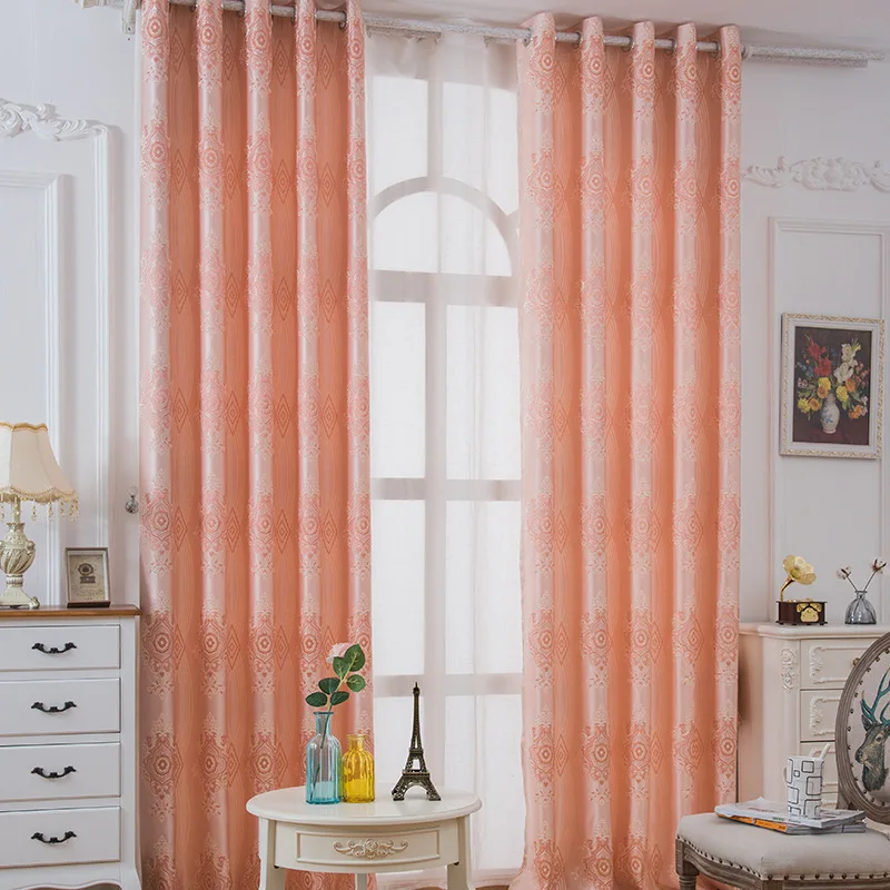 

Pink Modern Minimalist Style Jacquard Shade Curtain Fabric Curtains for Living Room Bedroom Spot Wholesale Custom