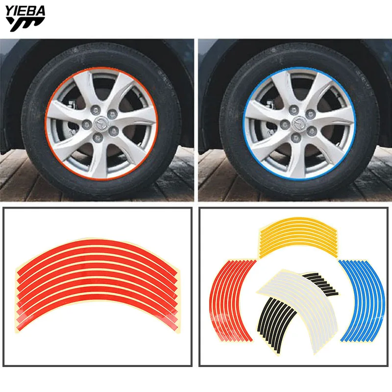 

for yamaha XSR 700 900 ABS FZ-09/MT-09/SR suzuki Bandit 650S GSX650F 17/18inch wheel Strips Motorcycle Reflective Wheel Sticke