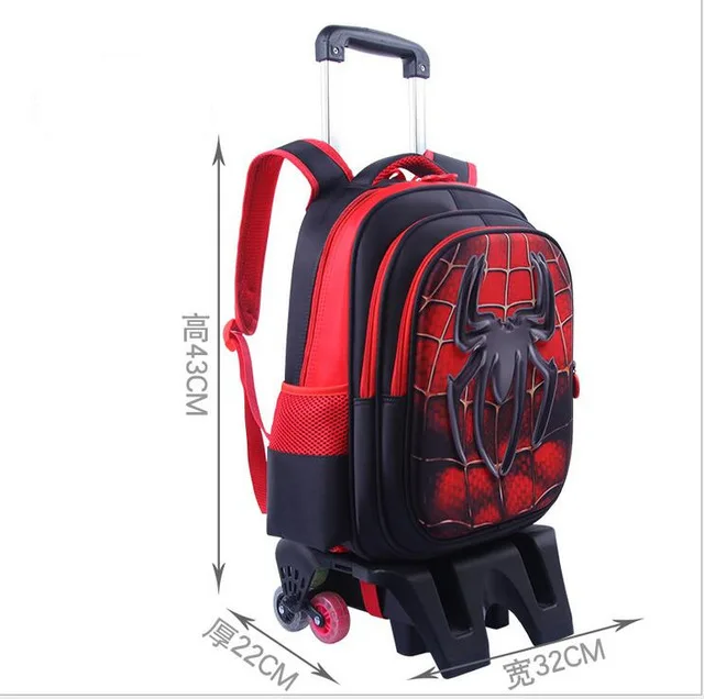 

Kids wheeled school bags boys girls Trolley School Bag Luggage Backpack Removable Children School Bags With Wheels