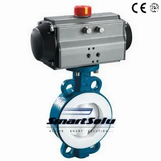 DN65 2." высокая температура PTFE самоуплотняющаяся ss304 пневматический клапан