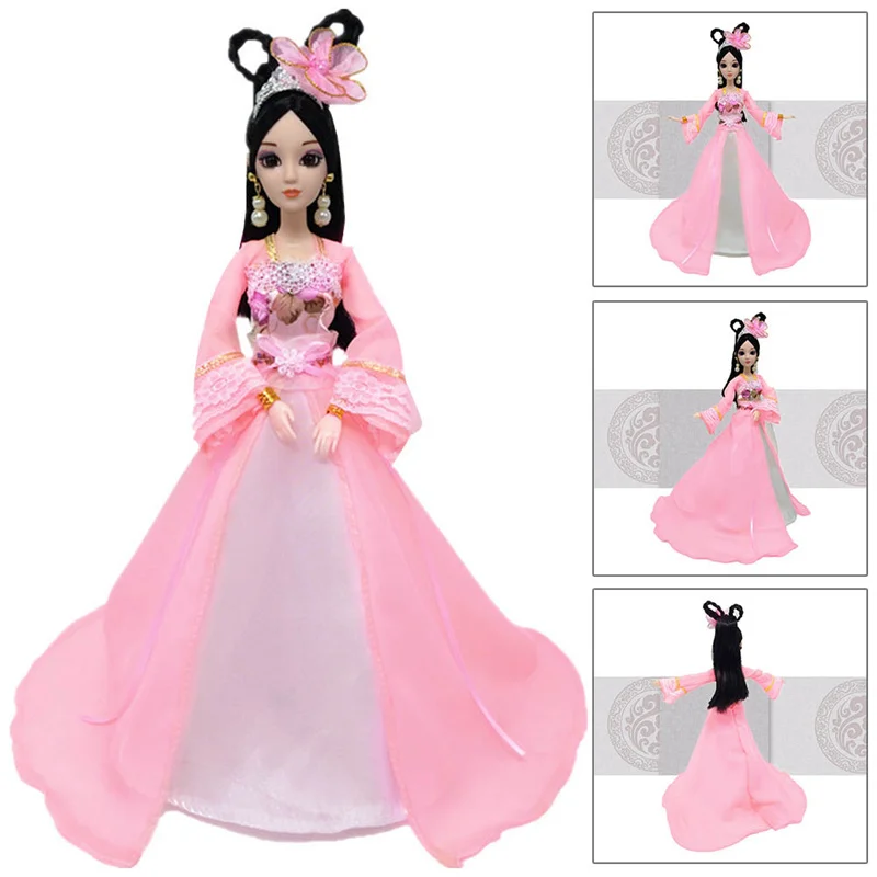 Новое народное китайское традиционное платье для девочек, куклы, костюм древней красоты, вечерние платья, вечерние платья