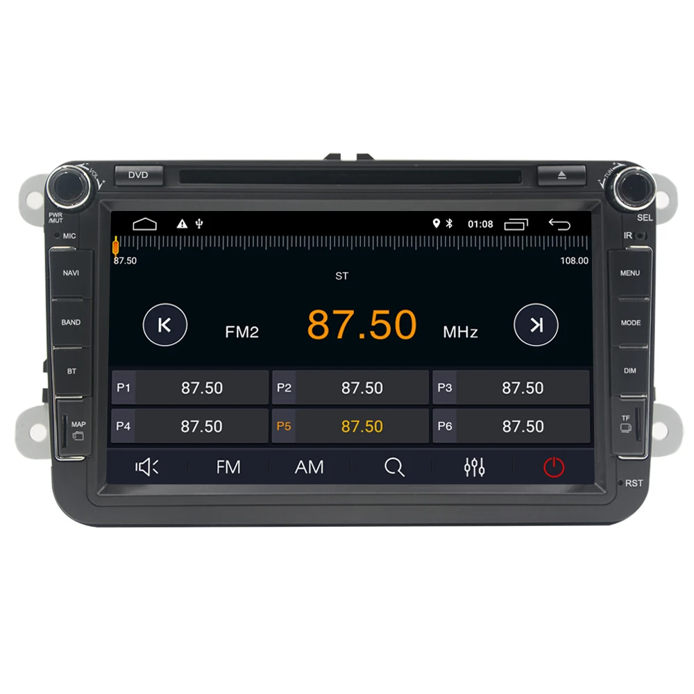 Discount 2G+16G 2DIN Android 8.1 Car DVD GPS RDS Radio Bluetooth for VW Tiguan Caddy JETTA PASSAT/B6/CC GOLF 5/6 POLO Touran 1