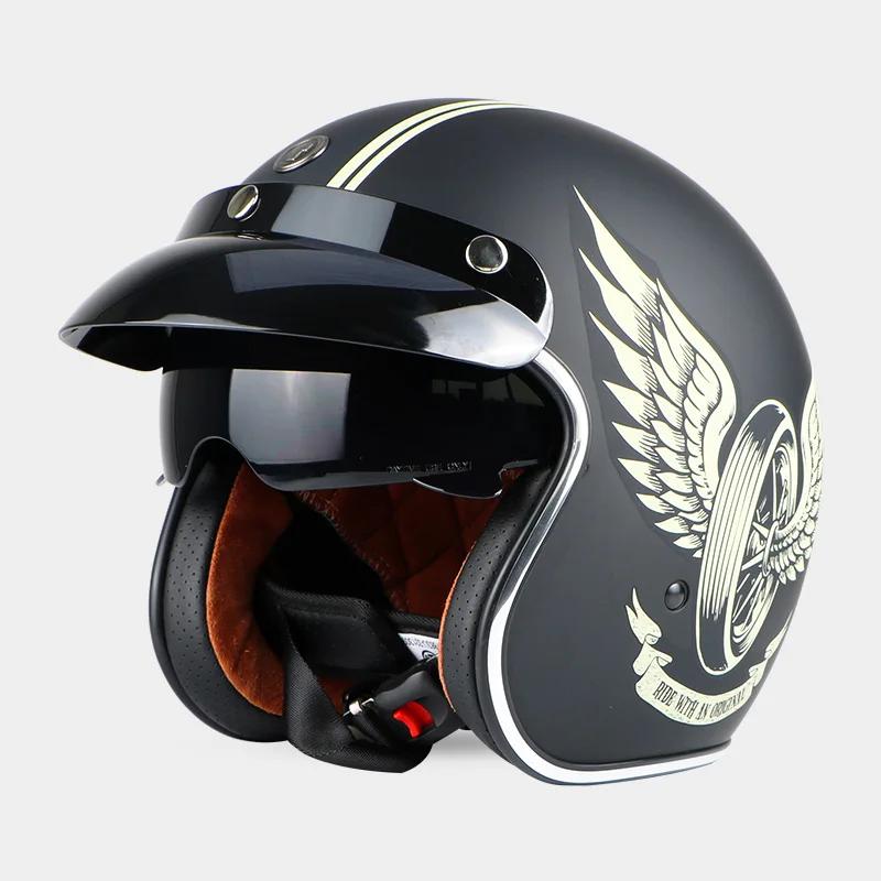 TORC moto шлем casco capacetes винтажные moto rcycle шлемы Модные Цветные moto rcross шлем телескопические линзы скутер шлем t57 - Цвет: matte black horse