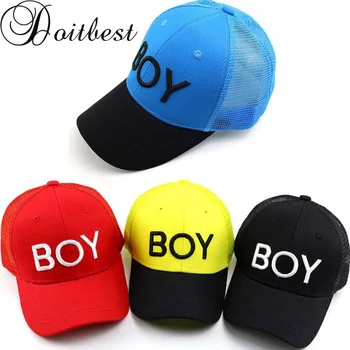 

Doitbest Korea Child Hip Hop Baseball Cap Summer embroidery BOY kids Sun Hat mesh Boys Girls snapback Caps for 2 to 8 years old