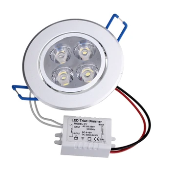 

Jiguoor 4w Dimmable led down light Energy Saving 85-265v 400-430lm led spot light home downlight LED Recessed Ceiling Down Lamp
