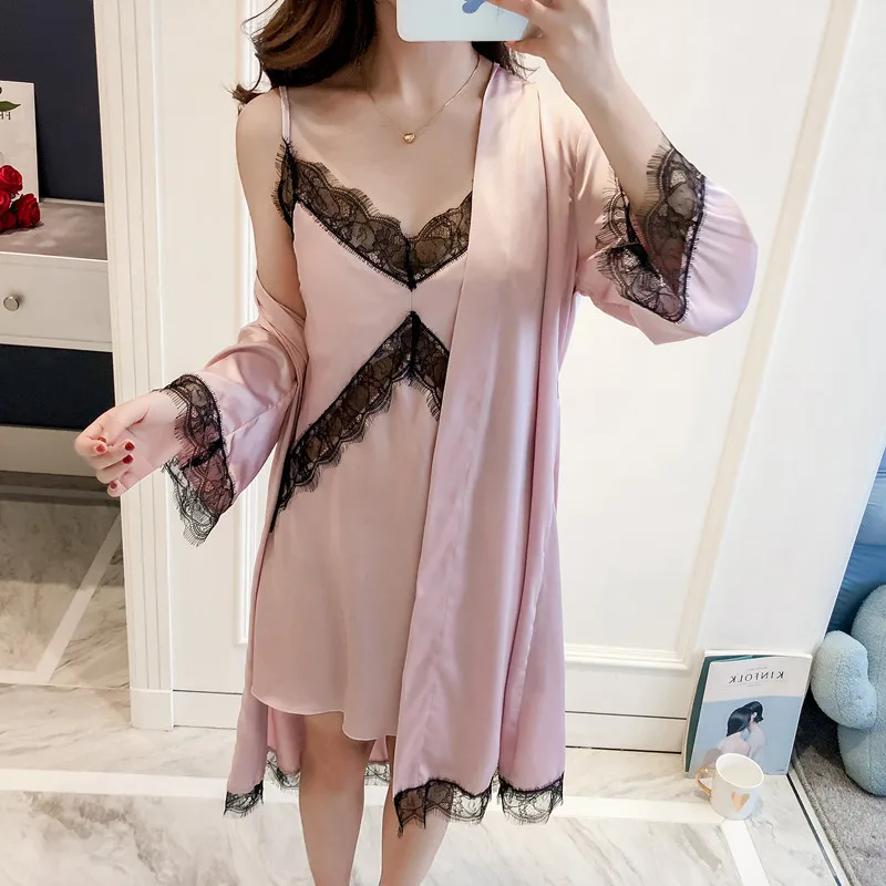 2019 Новое поступление Женская пижама комплект одежды для сна Для женщин хлопок лен узор цветок Пижама Лето Повседневное женское нижнее