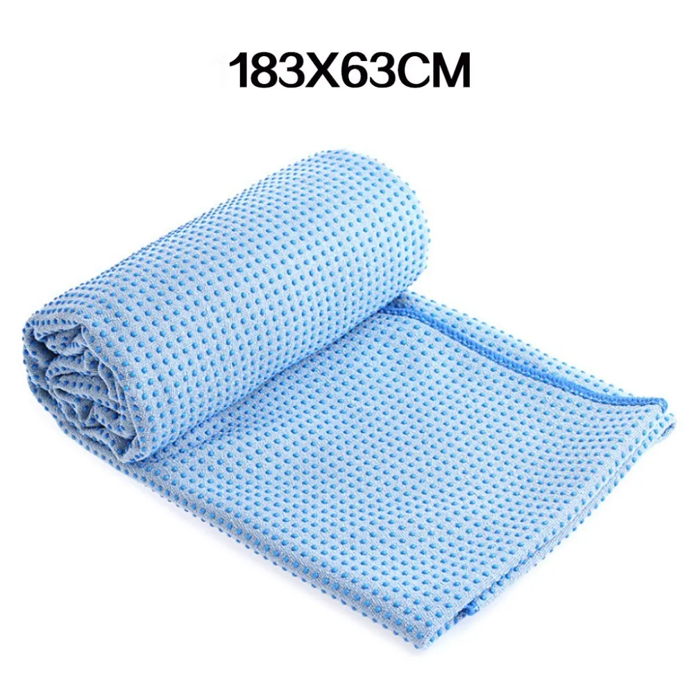 REXCHI спортивный нескользящий коврик для йоги полотенце противоскользящее одеяло из микрофибры для фитнеса спортзала мягкий утолщенный ПВХ оборудование для упражнений - Цвет: Синий