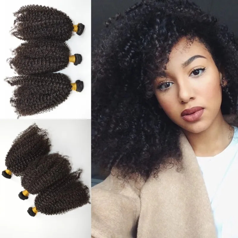 8a Unprocessed Malaysia Virgin Hair Kinky Curly 6pcs Queen Hair