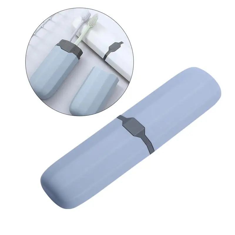 

1 Pc Portable Tooth Brush Case Container Reusable Toothpaste Toothbrush Storage Box For Home Bathroom Travel Camping Outdoors