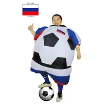 Russia Football Player Halloween Costume for Men and Women Adults Soccer Costume Fancy Dress Party Club StagFan Operated Outfit