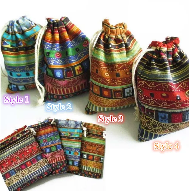 Egypt And India Mysterious Style Colorful Tassel Jewelry Bags 9 5 Egypt And India Mysterious Style Colorful Tassel Jewelry Bags 9 5 13cm Gift Candy Jute