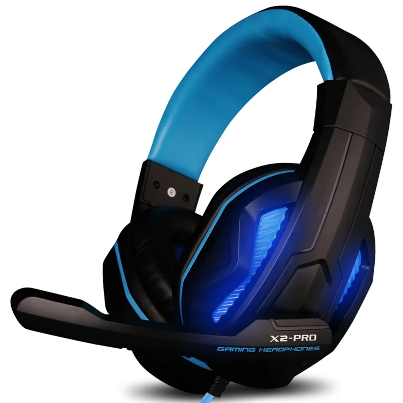 Игровой Гарнитуры На ухо Наушники Повязка с Микрофоном Микрофон PC Свет Бас