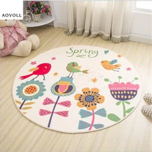 AOVOLL Рождественский коврик Добро пожаловать коврики для передней двери Мультяшные Креативные Круглые ковры для спальни ковер для детской комнаты круглый напольный коврик