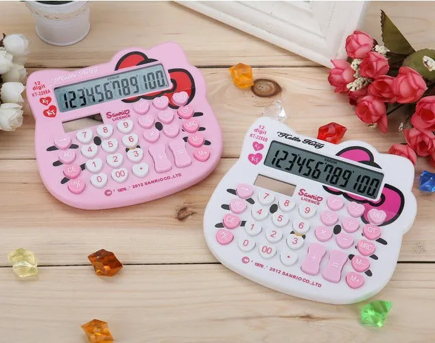 مرحبا كيتي مكتب آلة حاسبة إلكترونية المزدوج البطارية الشمسية بالطاقة كمبيوتر مكتبي Calculadoras لطيف حساب Machion مرحبا كيتي مكتب آلة حاسبة إلكترونية المزدوج البطارية الشمسية بالطاقة كمبيوتر مكتبي Calculadoras لطيف حساب Machion