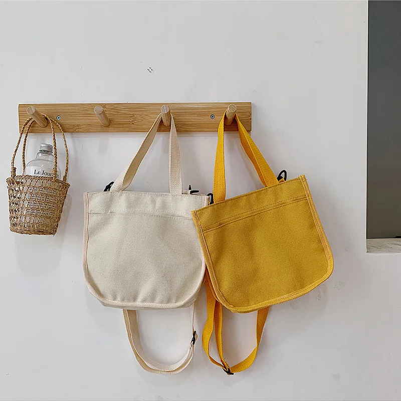 

Fashion Cute Solid Color Women Canvas Bags Messenger Bags 2019 New Arrival Female Students Soft Hasp Handbags Shoulder Bags