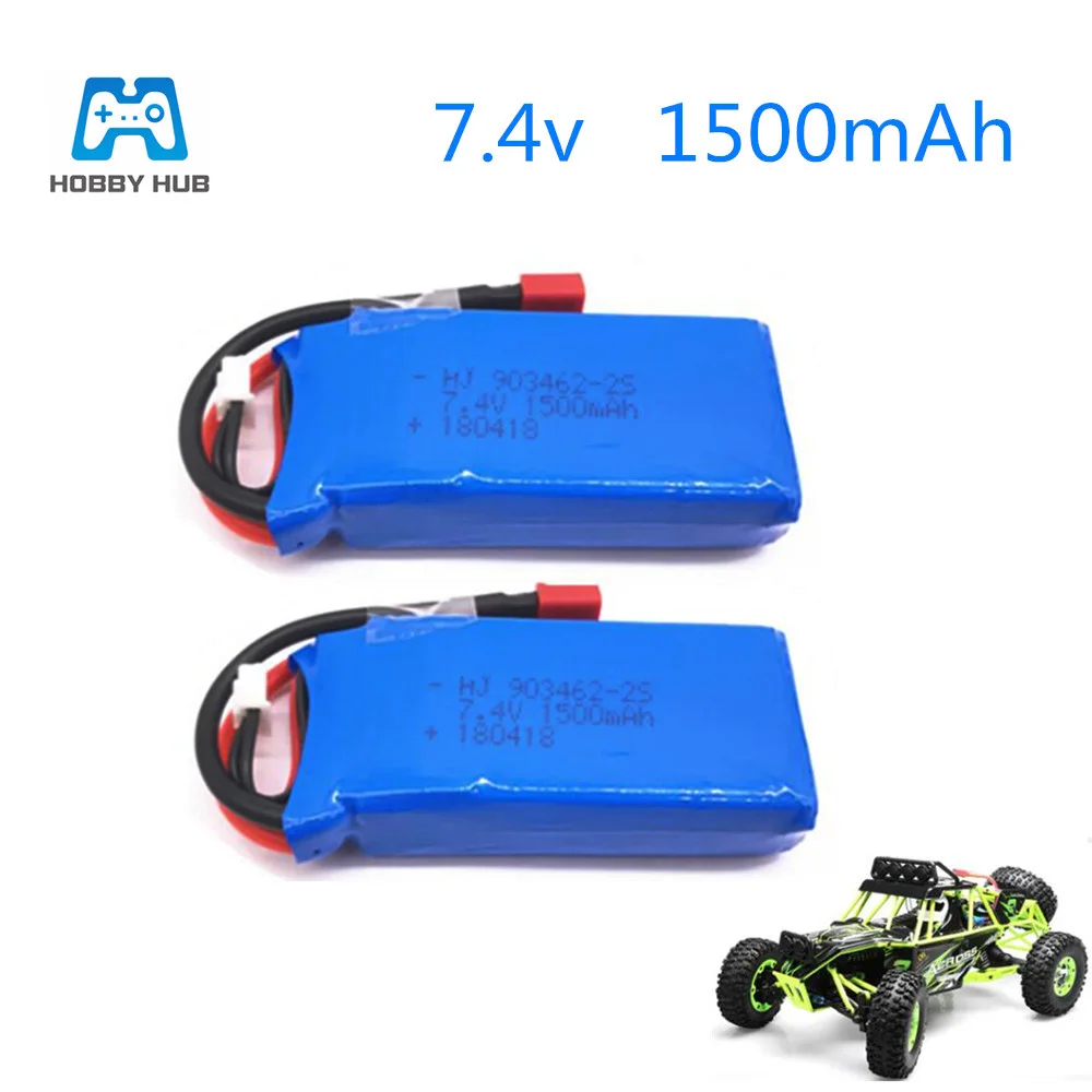 

2S 7.4V 1500mah 25C for Wltoys 144001 12428 12423 1:12 RC Car 9125 Spare parts