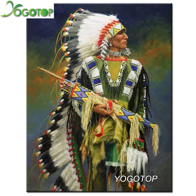 

YOGOTOP 5D Diamond Embroidery indians Diy Diamond Painting Cross Stitch Full Diamond Mosaic Crafts Kits Needlework ZB307