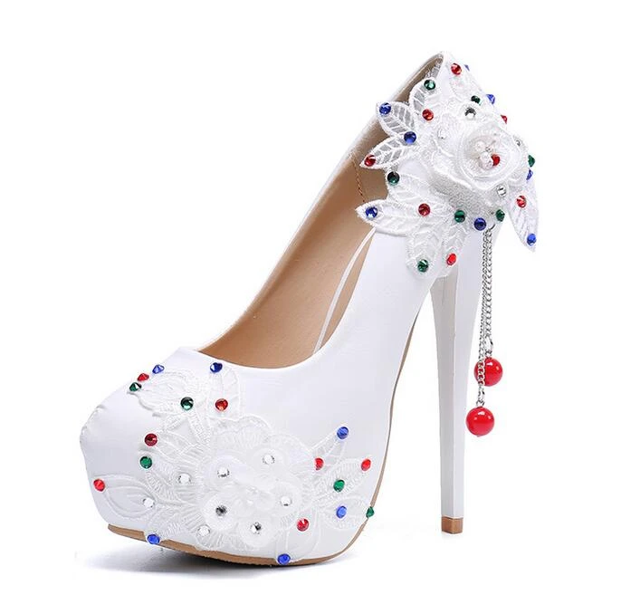 white crystal shoes