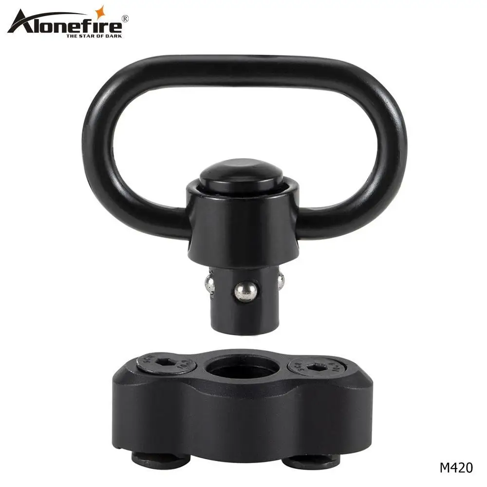 

AloneFire M420 Heavy Duty QD Sling Swivel Mount Tactical Military Push Button Quick Detach Hunting Attachment